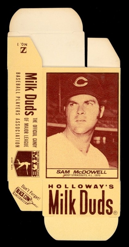 1971 Milk Duds Complete Box Set-Break #  9 Sam McDowell VG-VGEX *GMCARDS*