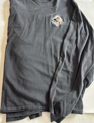 Hanes Beefy-T Long Sleeve Graphic T-Shirt XXXL Black Dept of Defense Forensics