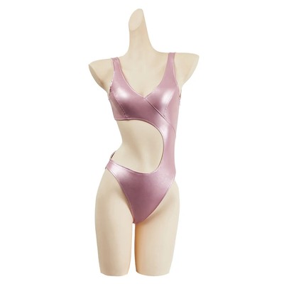 The Substance Cosplay Sue Women Pink Rose Tight Gym Bodysuit Costume