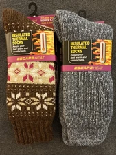 2 Pr. Insulated Thermal Fleece Lined Socks Women’s Shoe 5-9-No More Cold Feet!