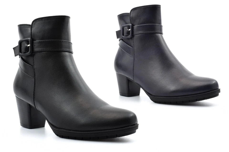 Cipriata Womens Ankle Boots Womens Boots Ladies Memory Foam Navy Boots Black