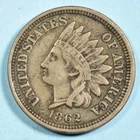 1862 Copper Nickel C/N Indian Head Cent Penny ~ VF VERY FINE ~ US Type Coin