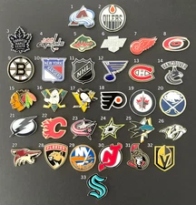 NHL Enamel Pins - Hockey Team Logo Lapel for Tie Hat Jacket Bookbag Gift