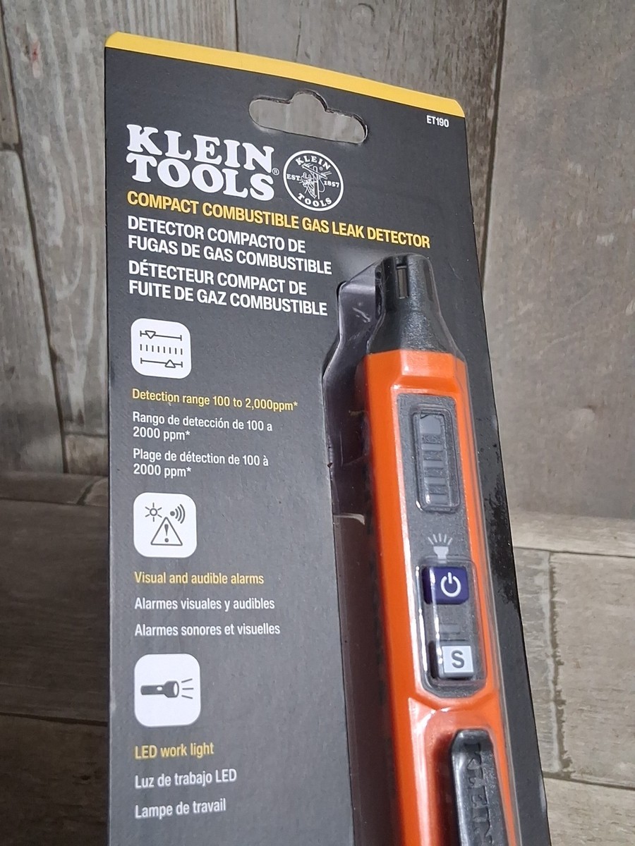 KLEIN TOOLS ET190 COMPACT COMBUSTIBLE GAS LEAK DETECTOR 50-2000