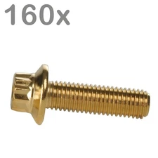 160 Goldlook Stainless Steel Screws M7x24 for BBS Rial Schmidt O.Z. Dynatech Carline Wheels