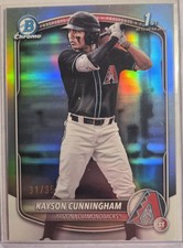 2025 Bowman Draft Kayson Cunningham Logofractor Parallel #/35