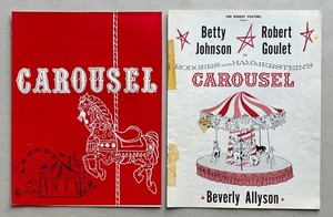 Carousel 1957 – 1960 Set of 2 Theatre Programs Robert Goulet Carol Lawrence
