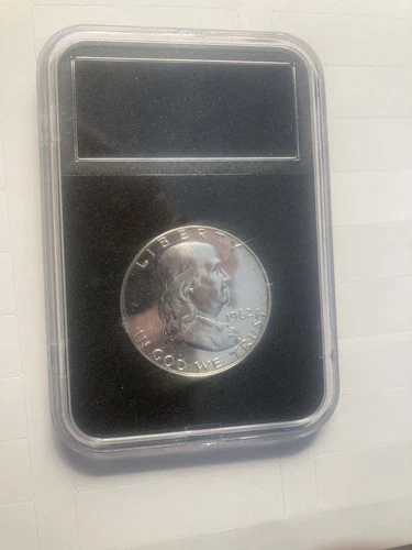 1962 Proof Franklin Silver Half Dollar Really Nice Cameo Finish. Deep Cameo.