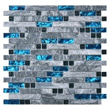 Art3d grout Decorative Tile, Blue/Gray, Glass, for Kitchen Backsplash or Bathroo