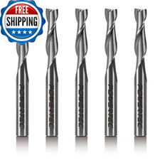 Powertec Tungsten Carbide Upcut Spiral Router Bits 5Pk 1/4 Shank 1/4 Cutting