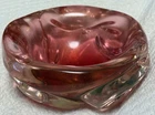 Vtg Barovier Toso/Seguso Murano Art Glass Bowl Pink Aventurine Mid-Century MCM
