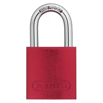 Abus 72 /40 Kax3 Red Lockout Padlock, Keyed Alike, Aluminum, Red, 1 In Shackle