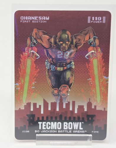 2026 Bo Jackson Battle Arena TECMO Bowl Chanesaw Skyline Foil S238 Devon Achane