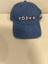 Deep Eddy Vodka Logo Promo SnapBack Hat Corduroy Baseball Cap Alchohol Blue