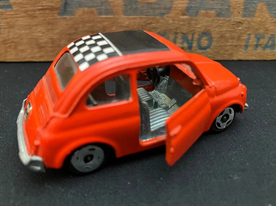 Poliestilo techo a cuadros naranja muy raro Fiat 500 L como Abarth excelente estado. Foto 3 de 4