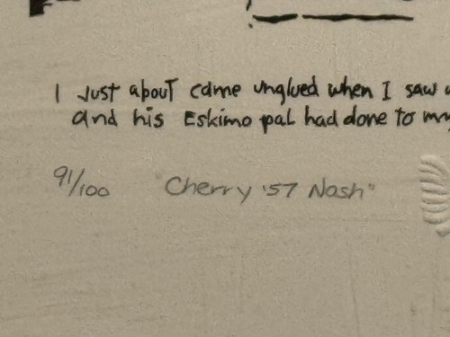 Jerry Garcia - "Cherry '57 Nash" - farbiger Siebdruck - 91/100 - Siebdruck Auto - Bild 7 von 12