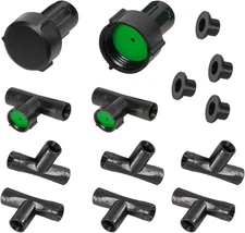 Soaker Hose Fittings, Quick Set Connectors, female & male & feeder & tee