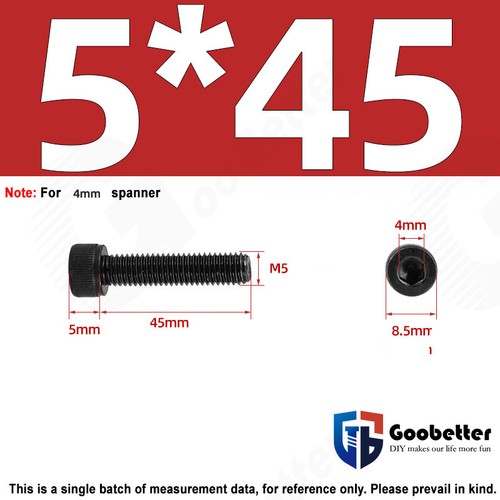 Tornillos de cabeza de enchufe negros M3-M8 Allen perno de accionamiento hexagonal acero inoxidable 4 mm ~ 50 mm - Imagen 59 de 82