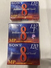 SONY Camcorder 8 MM Video Cassette Tape 120 MP P6-120 Discontinued NIB Lot Of 3