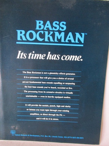 Adamas Guitar Strings / Bass Rockman Effects Generator 1983 Vintage Print Ad