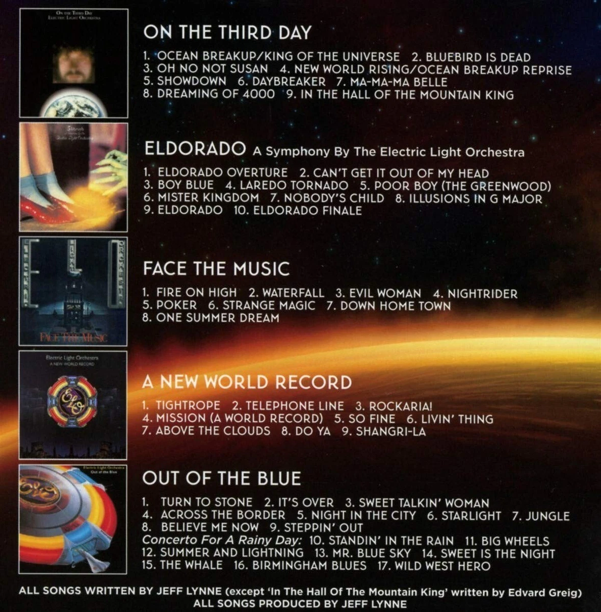 ELECTRIC LIGHT ORCHESTRA - STUDIO ALBUMS 1973-1977 - 5-DISC BOX SET - BRAND NEW!
