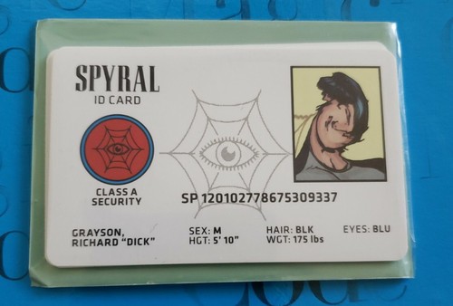 DC COMICS 2016 SDCC WONDERCON DICK GRAYSON BATMAN AND ROBIN SPYRAL PROMO ID CARD - Picture 1 of 3