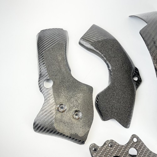 2006-2008 Kawasaki KX250F Carbon Fiber Skid Plate Chain Guide Engine Frame Guard - Picture 7 of 16
