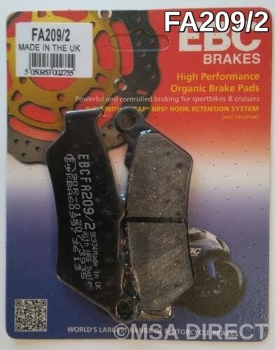 EBC Organic FRONT Disc Brake Pads Fits YAMAHA XT660R (2004 to 2016) - Afbeelding 1 van 2