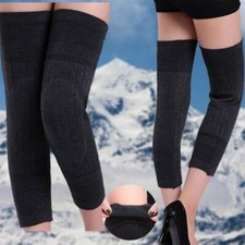 Womens Leg Knee Warmers Unisex Thickness Wool Thermal Socks Breathable Stretch