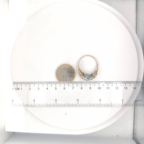 18K 750 Yellow Gold Fancy Ring 6,00 Ct Blue Topaz Ring RS 66 Unikat Damen Topas - Bild 21 von 24
