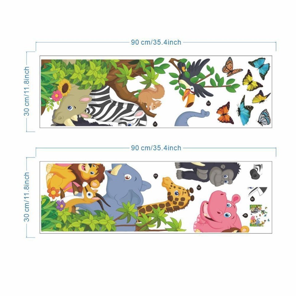 Vinyl Cartoon Animal Wall Decal DIY Wall Stickers Kids Baby Nursery