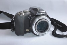 Olympus SP-550UZ 7.1MP Digital Bridge Camera Silver -Tested & Working. Warranty.