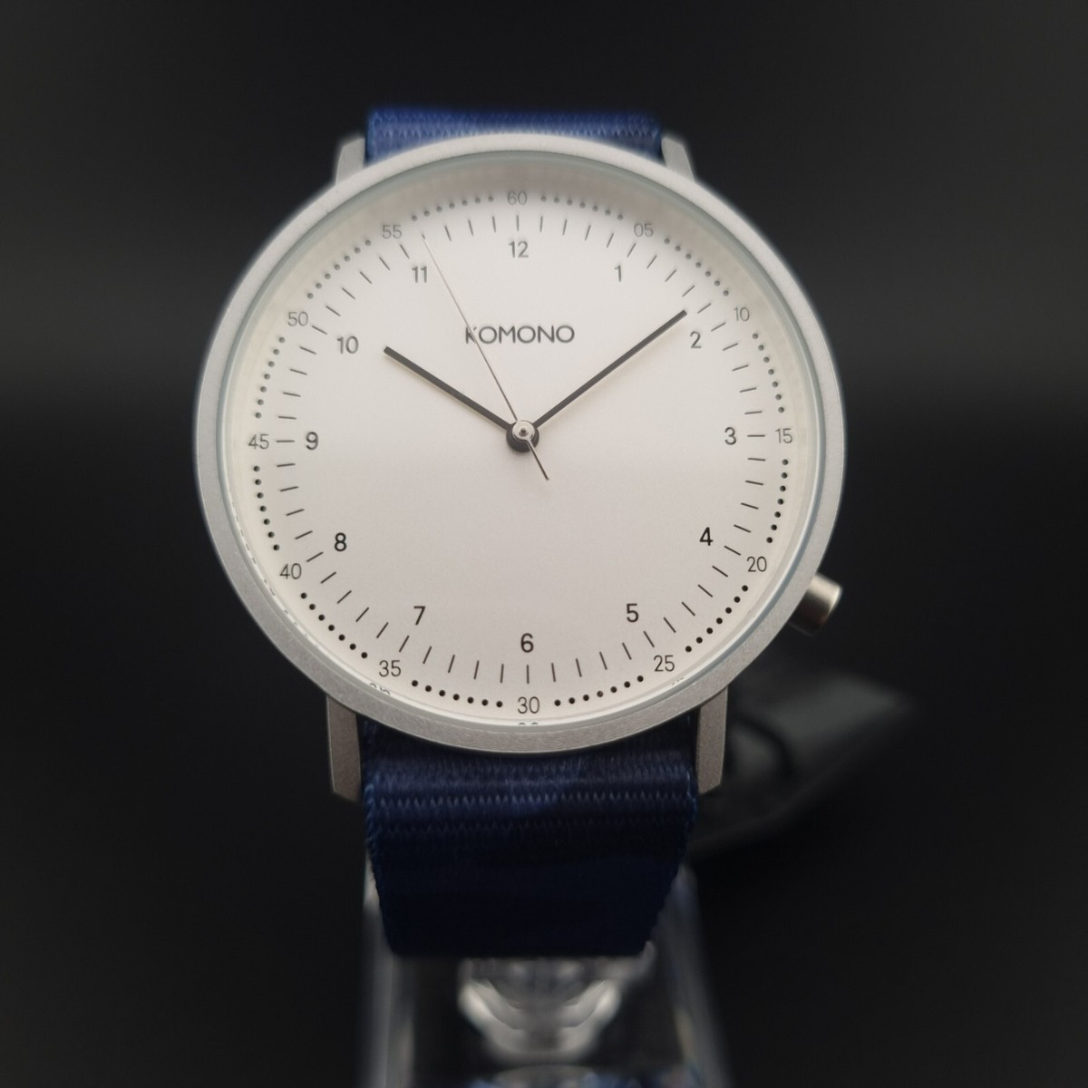 Komono Lewis Camo Quartz Watch 40mm Blue Strap New RRP £99 KOM-W4081