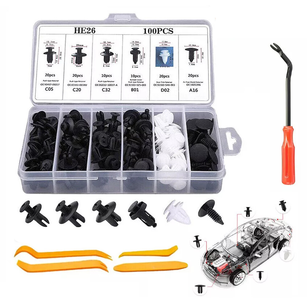 For Honda CAR 105x Box Set Bumper Fender Liner Push Type Retainer Clips Fastener