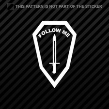 (2x) Fort Benning Follow Me Sticker Self Adhesive Vinyl infantry ft.