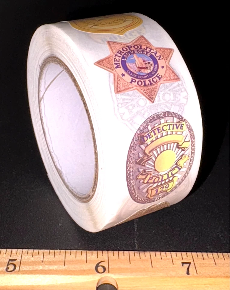 ⭐TOP PICK!!!⭐ 500 LAW ENFORCEMENT POLICE OFFICER BADGE STICKERS PARTY FAVOR KIDS - Image 2 of 4