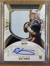 2021 Chronicles Crown Royale Mac Jones CRS-MJO Silhouettes RPA 21/25 Patriots RC