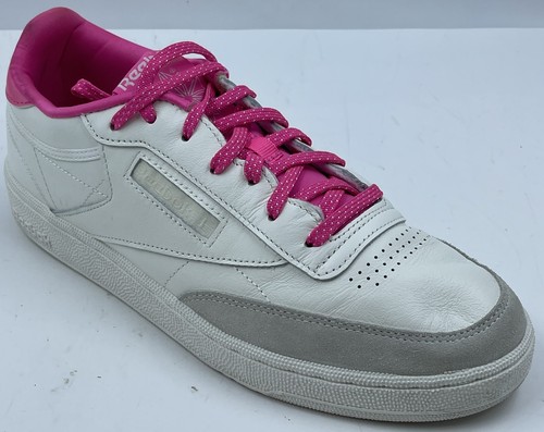 Reebok Club Sneakers Women's Size 11 Ivory Leather Lace Up Athletic Shoes