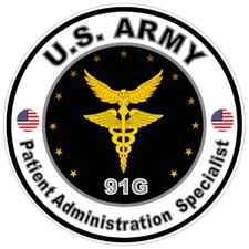 US Army Patient Administration Specialist Bumper Sticker Military Decal 5"
