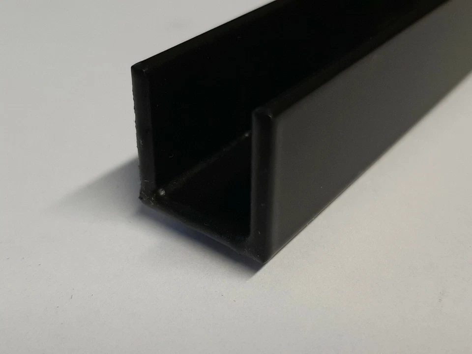 Aluprofil U-Profile U Winkel Schwarz MATT RAL 9005 Pulverbeschicht - Bild 4 von 4