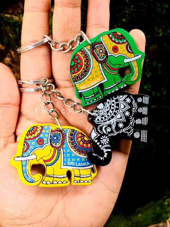 Key Tags Sri Lankan Traditional Wooden Key Tag Handmade Elephant Key