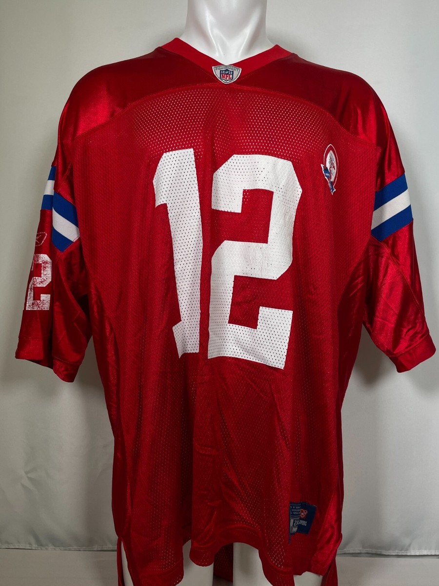 Tom Brady #12 New England Patriots NFL 2009 Red Throwback Reebok