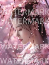 Digital Image Picture Art Portrait Pink Asian Fairy Woman Wallpaper Photo AI Art