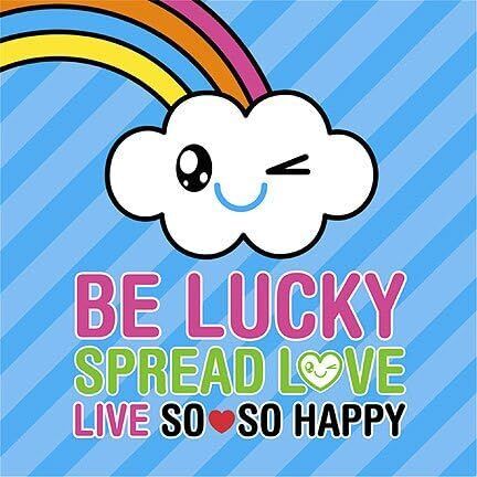 So So Happy Be Lucky Spread Love Live Birthday Party Paper Luncheon Napkins - Afbeelding 1 van 1