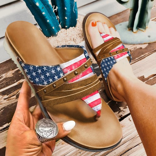 Sandals For Women Summer Fashion Flat Shoes Retro Summer Sandals for Women  Flat | eBay