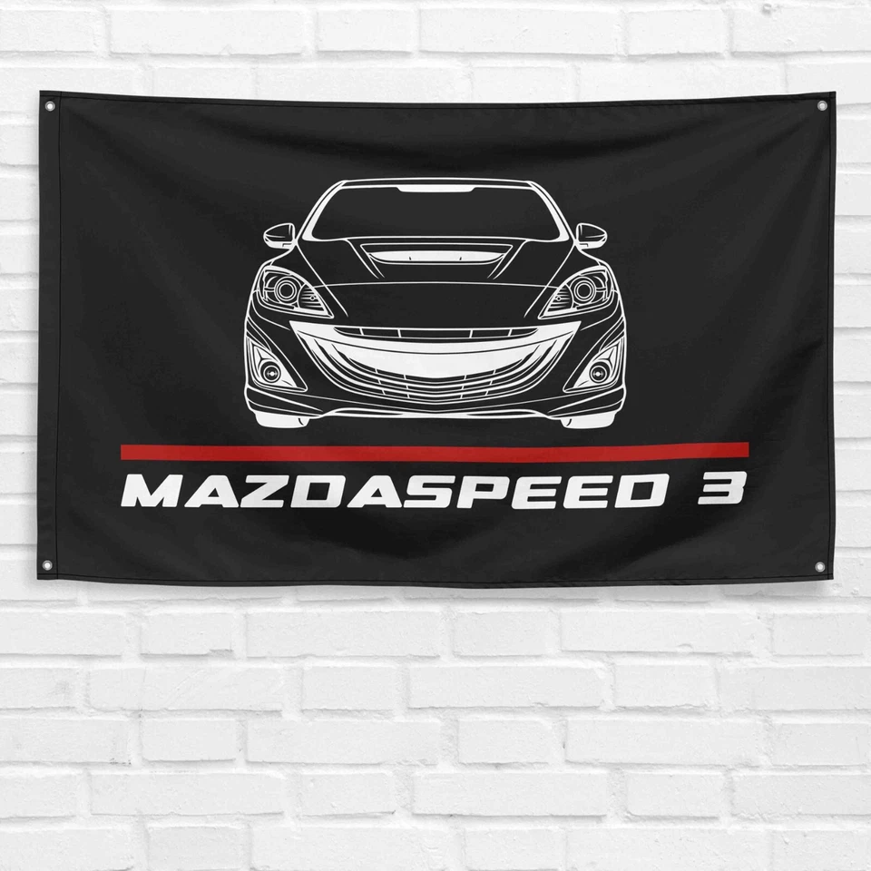 Подарочный баннер с флагом для энтузиаста автомобиля Mazda Mazdaspeed3 Sport 2010 3x5 футов - Изображение 2 из 2
