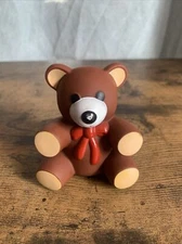 Vintage 1985 Squeaky Toy PVC Teddy Bear Ross Laboratories Similac Figure EUC