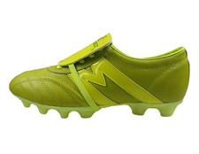 Botines de fútbol Manríquez MID SX cuero genuino verde total