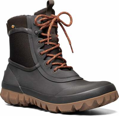 New Bogs Arcata Urban Lace Winter Boots Mens US8 Brown waterproof warm snow shoe