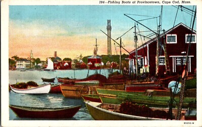 KAPPYS ANTIQUE POST CARDS FISHING BOATS PROVINCETOWN MASS CAPE COD  (226)